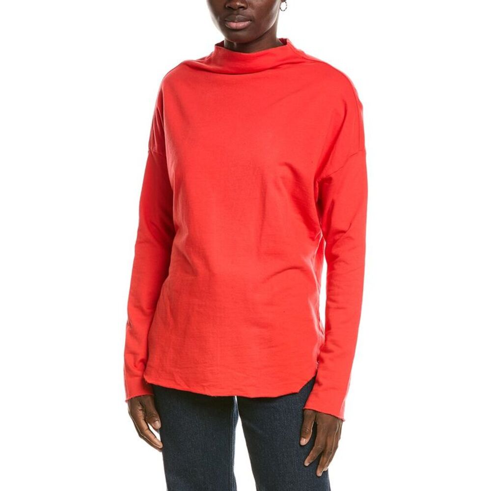 Michael Stars Womens Laurel Mock Neck Top, Red
